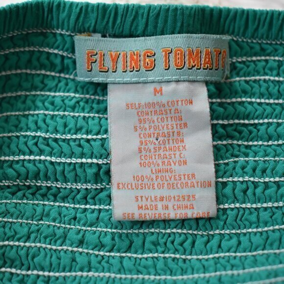 Flying Tomato Strapless Dress Size Medium Embroidered Top Lace Bottom GUC - Picture 3 of 3